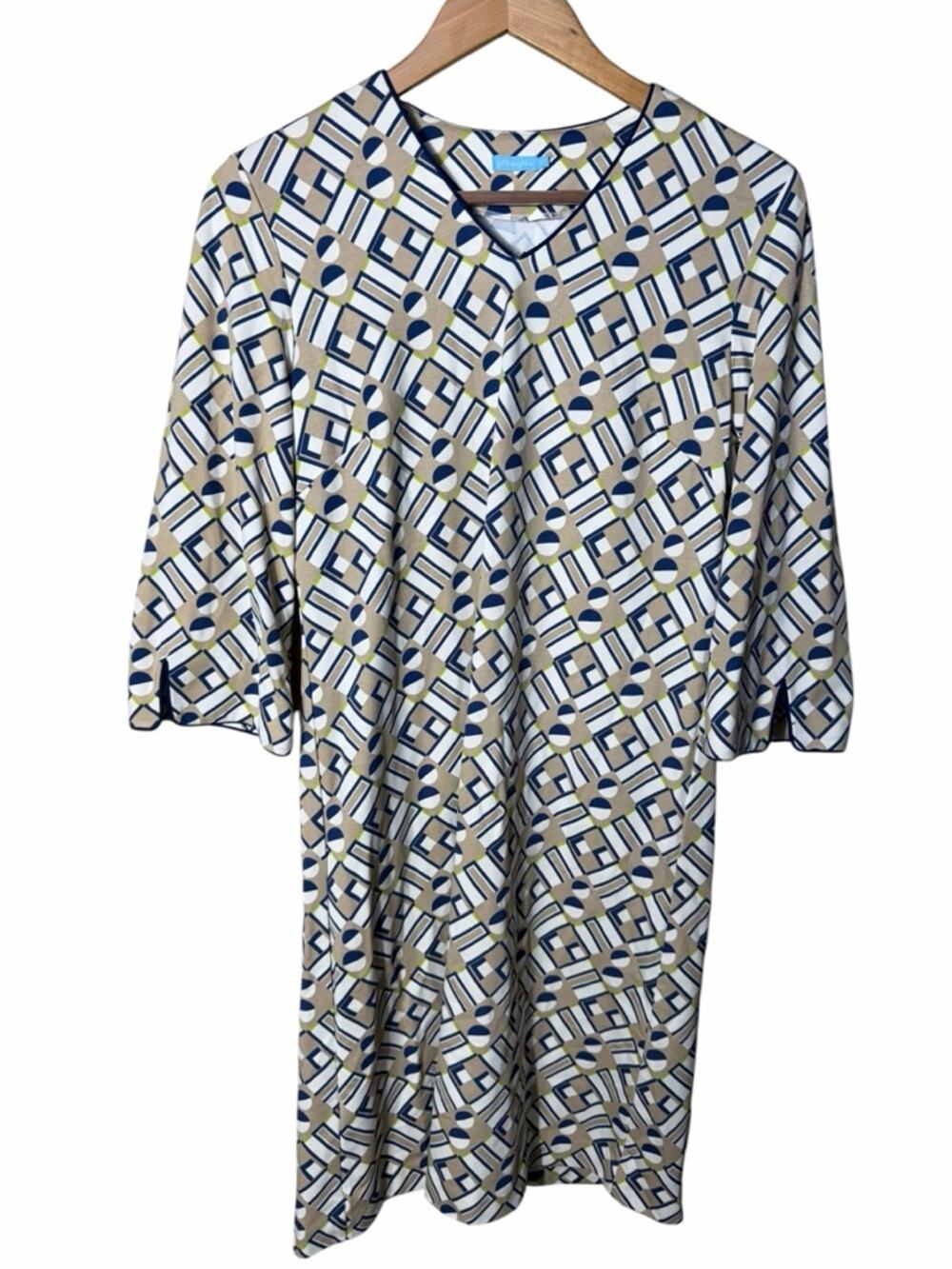 J. McLaughlin Geometric Print Shift Dress Size Small